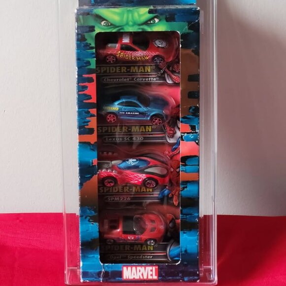 GRADED AND SEALED, 2003 MARVEL, SPIDER-MAN FOUR CAR COLLECTOR PACK!!! - Picture 1 of 5
